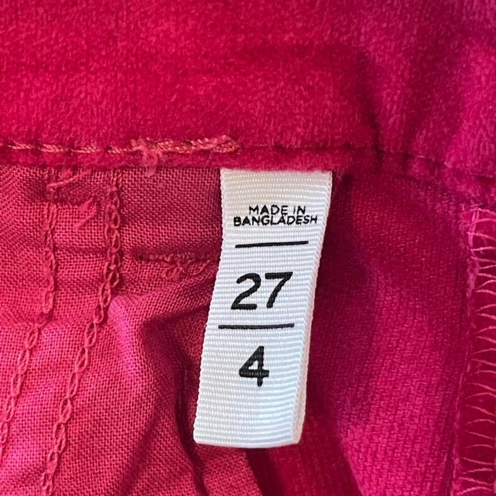 Hot Pink LOFT velour skinny pants petite 4. - Picture 5 of 5
